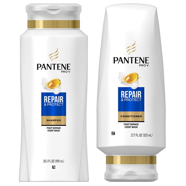 Pantene Pro-V Haircare - Repair & Protect - Shampoo (20.1 FL OZ) & Conditioner (17.7 FL OZ) Set - One (1) Set