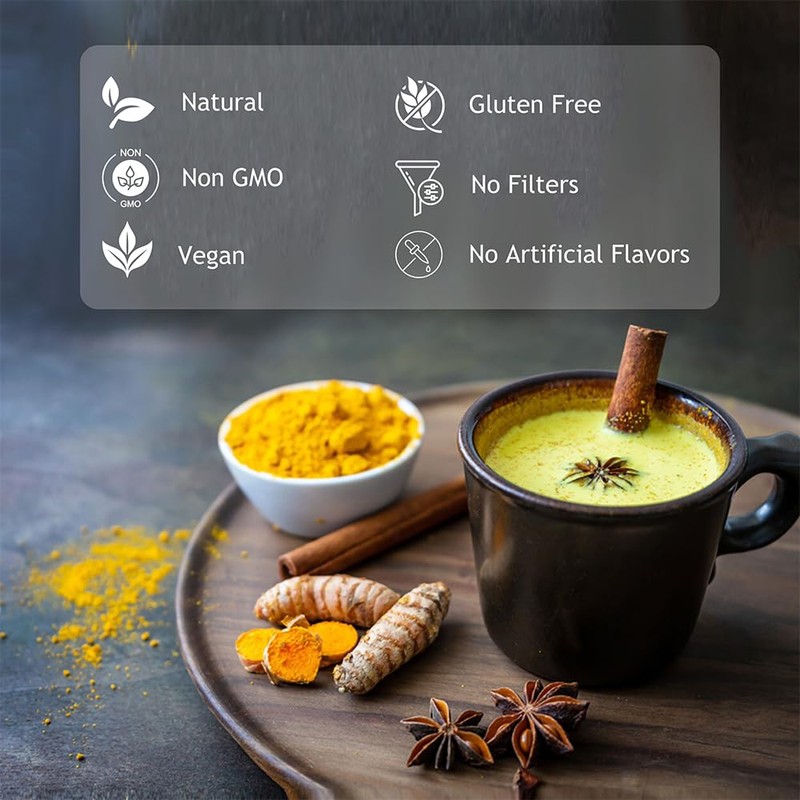 Turmeric Curcumin Powder with Black Pepper - Turmeric Latte Mix