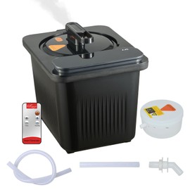 Amocane 4L Sauna Steamer Machine, Portable Sauna Pot, Stainless Steel Steam Generator for Saunas Home Spa Fumigation Steam Machine for Detox with Remote Control Anti-riot Device (110V, US Plug, Black)