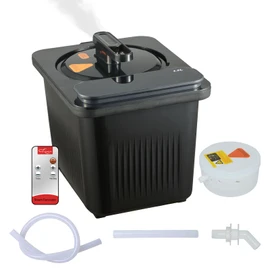 Amocane 4L Sauna Steamer Machine, Portable Sauna Pot, Stainless Steel Steam Generator for Saunas Home Spa Fumigation Steam Machine for Detox with Remote Control Anti-riot Device (110V, US Plug, Black)