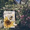 Louise Maelys Bee Happy Garden Flag 12x18 Double Sided Vertical,