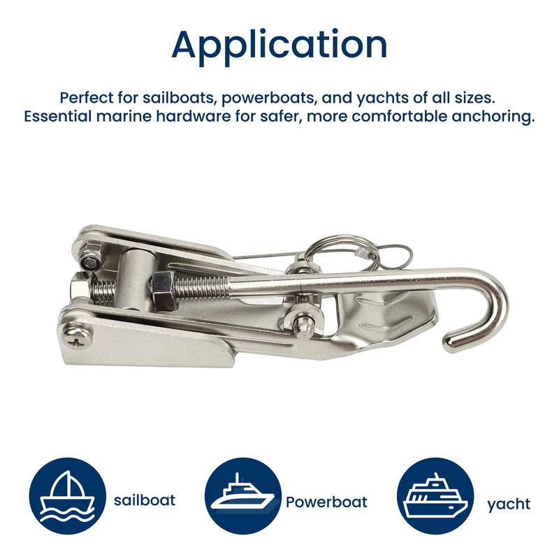 asdmm Boat Anchor Chain Tension Retainer - Marine Anchoring Rode