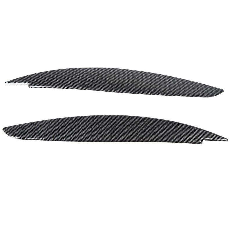 2 Pcs Headlight Eyebrow Front Left Right Light Eyelid Trim