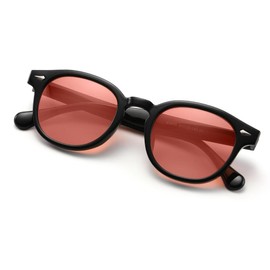 ZUVGEES Fluorescent-41 Pink Tinted Migraine Glasses Light Sensitivity Eyeglasses Indoor/Outdoor Photophobia Eyewear(Black,150)