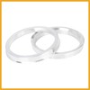 Partuto 4pcs 73.1 to 63.4 mm Aluminium Alloy Car Hub