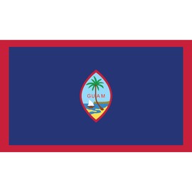 2-Pack Guam Flag Decal Sticker | 5-Inches by 3-Inches | Premium Quality Vinyl | PD437