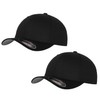 HLKauf Flexfit Unisex Woolly Combed Cap, Baseball Cap, Grey Underside,