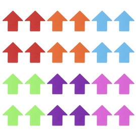 PATIKIL 3.9 x 3.9" Arrow Carpet Spot, 48Pcs Floor Spot Marker Waterproof Nylon Line Up Sign Decoration for Classroom, 6 Colors