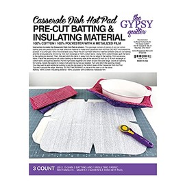 Checker Distributors Casserole Dish Hot Pad Pre Cut Batting 3ct Cotton