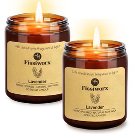 Fissiworx Scented Candle Lavender Soy Wax Candle