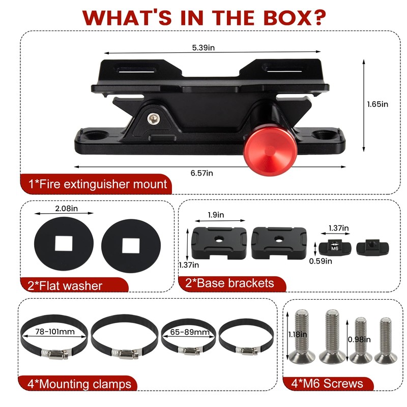 MOLLE Panel Fire Extinguisher Mount Kit-Quick Release Car Fire Extinguisher