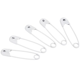 TA-VIGOR 100Pcs Safety Pins, 28mm Rust Resistant Small Strong Metal Sewing Pins for Clothes Arts Crafts Sewing Hemming Textile Fabric Jewelry Making Quilting Pinning, White