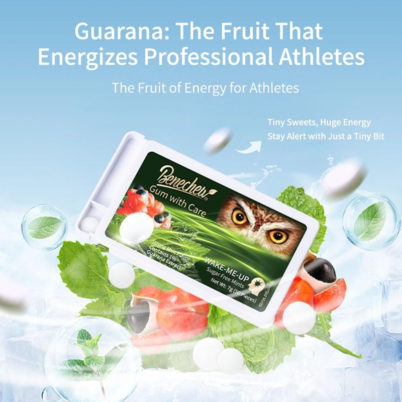 Benechew benechew MINT CANDY WITH GUARANA(50 Total Pieces)