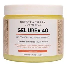 Nuestra Tierra Cosmética Gel Urea 40%, Hidratante Intensivo para Talones, Codos, Rodillas y Uñas, 500 g