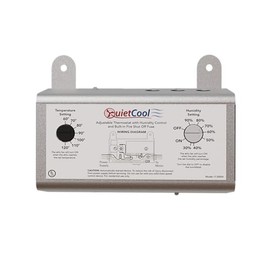 Quietcool Attic Fan Adjustable Thermostat and Humidistat with Built-in Fire Safety Shut Off for Powered Attic Ventilators - Replacement Humidistat