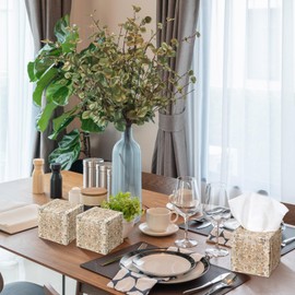 Fourluoo 12 Pack Butterfly Facial Tissues Cube Boxes 600 Sheets 3 Ply Small Retro Square Tissues Bulk for Summer Home Car Pocket Toilet Household(Boho)