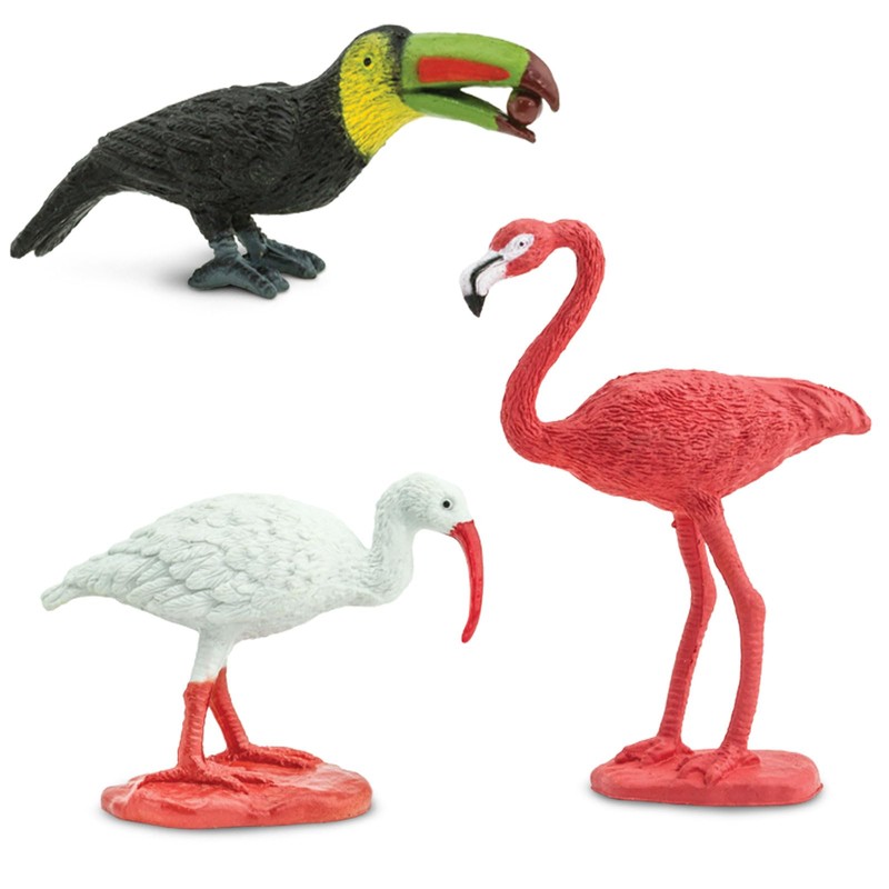 Safari Ltd. Exotic Birds TOOB - 10 Figurines: Parakeet, Quetzal,