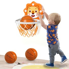 Toddler Basketball Hoop Indoor Toys for Age 1-3,Scoreboard Portable Design Adjustable Height,Christmas Birthday Baby Kids Boy Small Bath Basketball Hoop Gifts Toys for 1 2 3 4 5 Year Old