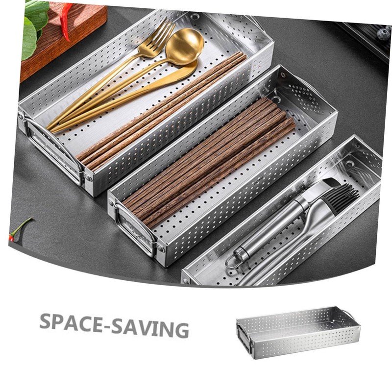 LIFKOME Rectangular Chopstick Holder Drainage Design Easy to Use Cutlery