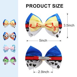 5 Inch Little Girls Hair Bow Clips Toy Hair Accessories Birthday Dress Up Party Supplies Christmas Gift A