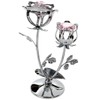 Crystocraft Chrome Plated Rose & Rose Bud Ornament. (Special Mum)