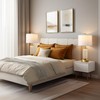QiMH Set of 2 Table Lamps with USB A+C Ports,