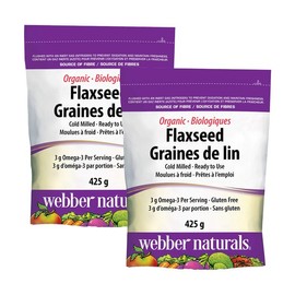 Webber Naturals 오가닉 유기농 아마씨 파우더 425g 2팩 Webber Naturals Organic Flaxseed Powder 425g 2 Packs