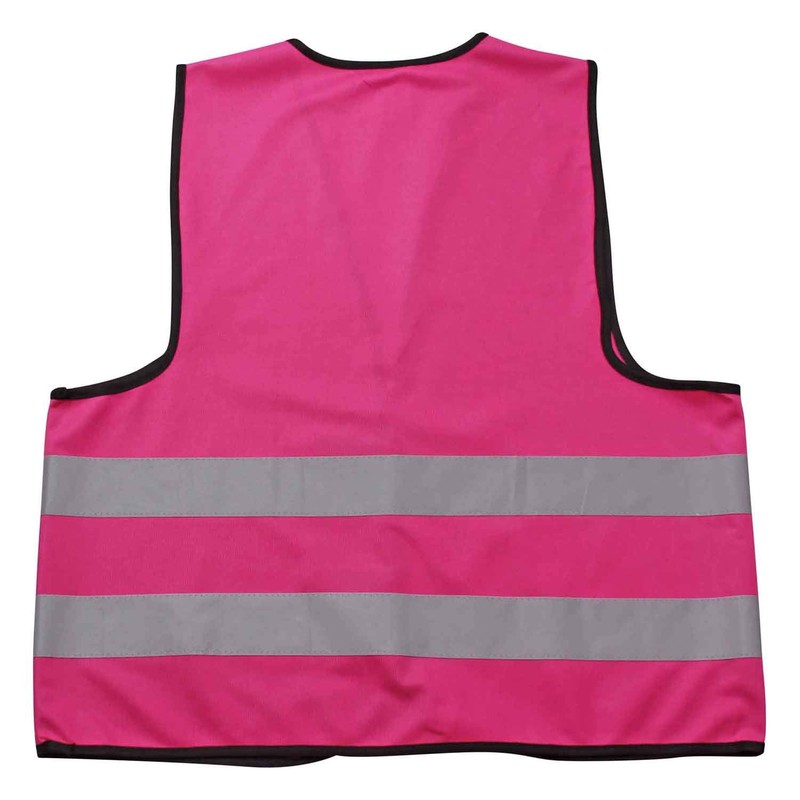 4business Pack of 4 Signal Vest Magenta for Adults Sizes