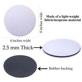 Winter Blue & Red Holiday Christmas Coasters Neoprene (Set of 4)