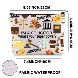 Solicitor Makeup Bag Solicitor Gift Paralegal Gift I'm A Solicitor What's Your Super Power Lawyer Zipper Pouch (Solicitor UK)