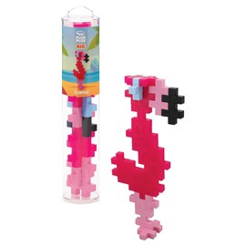 PLUS PLUS Big - Instructed Tube - 15 Piece Flamingo - Construction Building Stem/Steam Toy, Interlocking Large Puzzle Blocks for Toddlers and Preschool