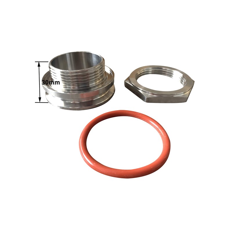 TRUE Weldless 2" TC Tri clamp Bulkhead Compression Fitting 304