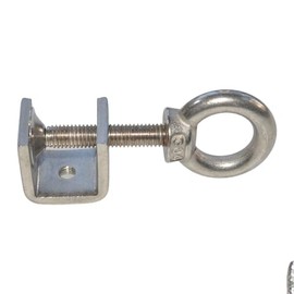 2PCS 304 Stainless Steel C Clamps Wide Jaw Opening Tiger Clamp with Hanging Ring Bolts(Hanging Ring 20mm(2PCS))