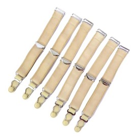 Nyteez Womens Set Of 6 Corset Garter Clips/Suspender Clips (Beige),One Size