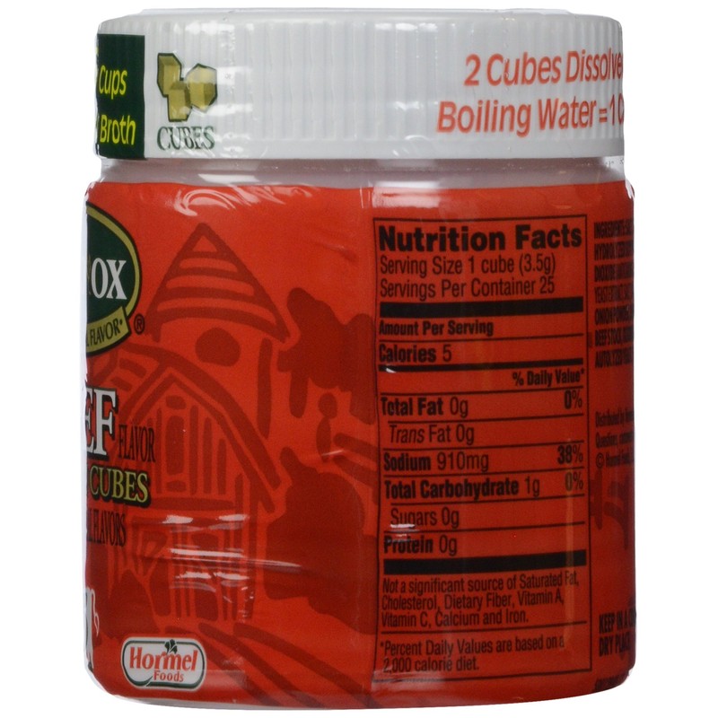 Herb Ox Beef Bouillon Cubes - 25 Cubes - Gluten