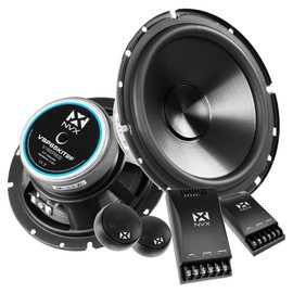 NVX® VSP65KIT2F 6.5" Premium Car Speakers, 375W each side(750W per set), 250W RMS, 2-Ohm 2-Way Component System w/ 1" Silk Dome Tweeters & Passive X-Overs, Easy to Install in Cars/Trucks/Doors (Pair)