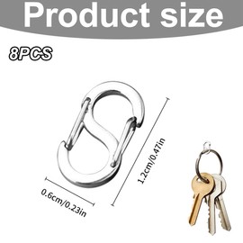 KEMUZ Pack of 8 925 Silver Lobster Clasps with Double Opening, Clasp for Bracelets, Chain Clasps, Metal Clasps, Clasps for Necklace Clip, Bracelet Connectors (Silver)