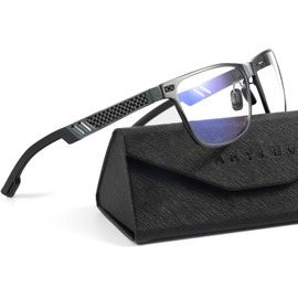 ANYLUV Blue Light Glasses Men Premium Mens Gaming Computer Glasses Clear Lens with Al-Mg Frame Anti Blue Ray Screen Blocker