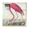 Caspari Audubon Birds and Flamingo Paper Cocktail Napkins, Two Packs