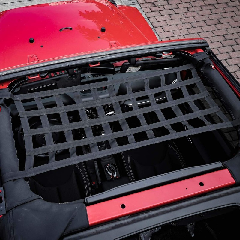 Mesh Cargo Net Hammock Roof Top Netting Hammock for Jeep