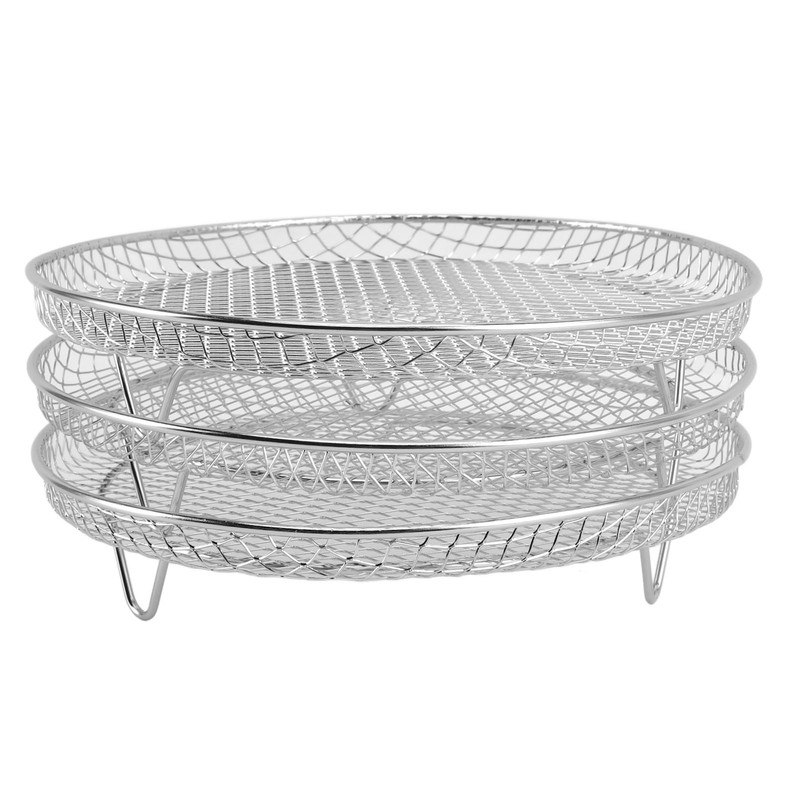 3PCS Fryer Rack Set 304 Stainless Steel Stackable Multi Layer