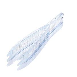 LUERFLEX Disposable Sterile Forceps Tweezers 5inch 125mm length Individually Wrapped Transparent Blue Pack of 100