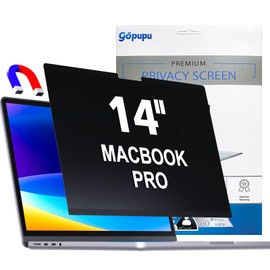 gopupu Magnetic Privacy Screen Replacement for Macbook Pro 14Inch (2021-2024), Removable Screen Protector for Macbook Pro 14.2" M1/M2/M3/M4/Pro/Max, Laptop Screen Privacy Filter Anti-Blue Light
