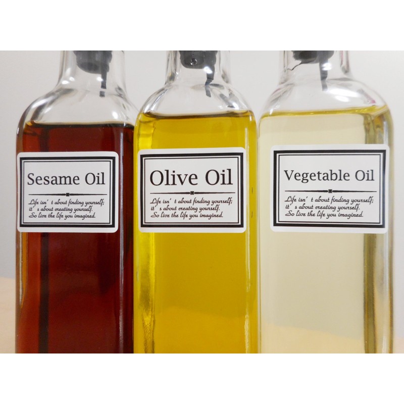 Lalabel Basic Condiment Labels for Refill Containers, Classical Design, 15