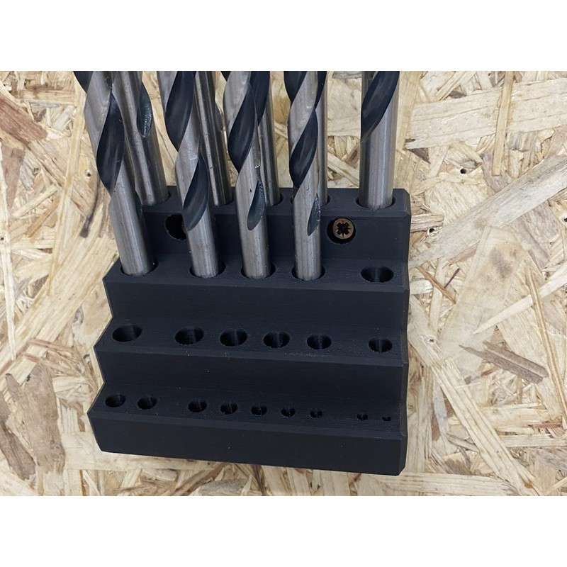 Drill Wall Mount Holder for Metal Drills 13-1 mm Wall