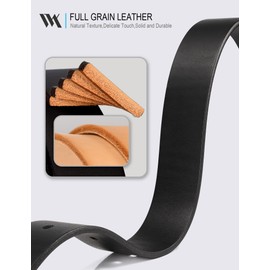 WOLFANT Thicken Full Grain Heavy Duty Casual Work Belts for Men,100% Italian Real Solid Leather