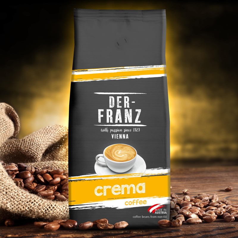 Der-Franz Crema Coffee, whole bean, 1000 g