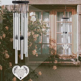 Memorial - Campanas de viento para la pérdida de un ser querido, regalos de simpatía para la pérdida de la madre, padre, hijo, duelo de campanas de viento para decoración del hogar, jardín al aire última intervensión, patio (WWind2)
