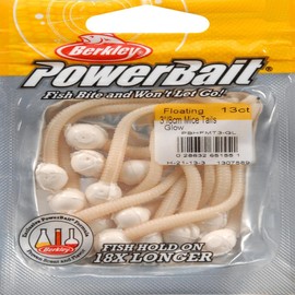 BERKLEY PowerBait Floating Mice Tails, Glow, 3" (13 Count)