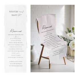 Wedding Memorial Chair Sign, Reserved Seating Sign for Someone in Heaven Linen In Loving Memory Wedding Signage for Loved Ones Decoration Keepsake